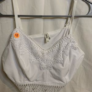 white croptop